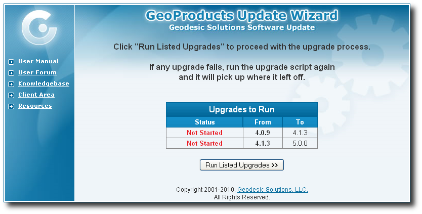 Browser portion update page